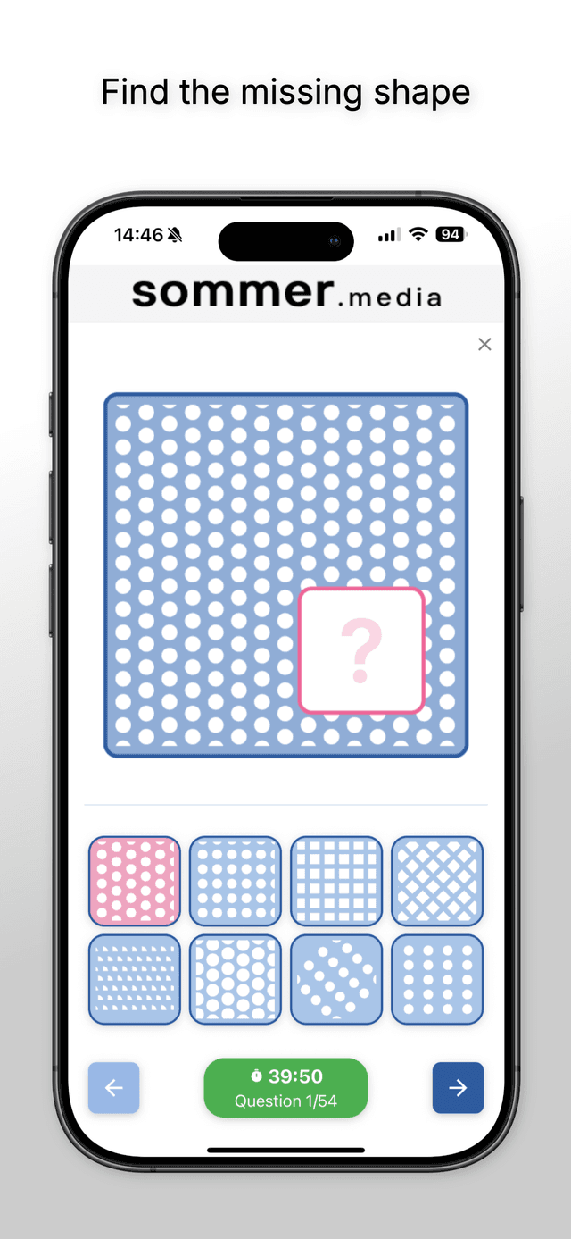 Najděte chybějící tvar